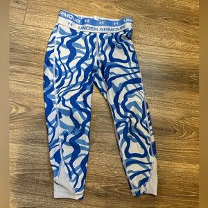 Under Armour Kids Small Blue and White Patterned Leggings